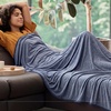 image:imageBedsure Celestial Blue Cooling Blanket for Hot Sleepers  Summer Cold Throw Blanket for Bed ArcChill Lightweight Summer Bedding Cool Thin Ice Cold Throws with Rayon Derived from Bamboo 50x7002 Navy