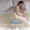 image:imageBedsure Celestial Blue Cooling Blanket for Hot Sleepers  Summer Cold Throw Blanket for Bed ArcChill Lightweight Summer Bedding Cool Thin Ice Cold Throws with Rayon Derived from Bamboo 50x7011 Beige
