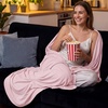 image:imageBedsure Celestial Blue Cooling Blanket for Hot Sleepers  Summer Cold Throw Blanket for Bed ArcChill Lightweight Summer Bedding Cool Thin Ice Cold Throws with Rayon Derived from Bamboo 50x7005 Pink