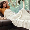 image:imageBedsure Celestial Blue Cooling Blanket for Hot Sleepers  Summer Cold Throw Blanket for Bed ArcChill Lightweight Summer Bedding Cool Thin Ice Cold Throws with Rayon Derived from Bamboo 50x7010 Off White