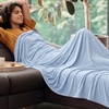 image:imageBedsure Celestial Blue Cooling Blanket for Hot Sleepers  Summer Cold Throw Blanket for Bed ArcChill Lightweight Summer Bedding Cool Thin Ice Cold Throws with Rayon Derived from Bamboo 50x7009 Light Blue