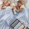 image:imageBedsure Celestial Blue Cooling Blanket for Hot Sleepers  Summer Cold Throw Blanket for Bed ArcChill Lightweight Summer Bedding Cool Thin Ice Cold Throws with Rayon Derived from Bamboo 50x7007 Celestial Blue