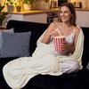 image:imageBedsure Celestial Blue Cooling Blanket for Hot Sleepers  Summer Cold Throw Blanket for Bed ArcChill Lightweight Summer Bedding Cool Thin Ice Cold Throws with Rayon Derived from Bamboo 50x7010 Off White