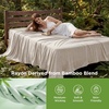 image:imageBedsure Celestial Blue Cooling Blanket for Hot Sleepers  Summer Cold Throw Blanket for Bed ArcChill Lightweight Summer Bedding Cool Thin Ice Cold Throws with Rayon Derived from Bamboo 50x7003 Oat Beige