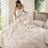 image:imageBedsure Duvet Cover Queen Size Only  Prewashed CottonLike Polyester Extra Soft All Season Bedding Includes 1 Duvet Cover 90x90 Inches with Zipper Closure Black Comforter Not Included04  Oat Milk Only Duvet Cover