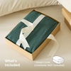 image:imageBedsure Duvet Cover Queen Size Only  Prewashed CottonLike Polyester Extra Soft All Season Bedding Includes 1 Duvet Cover 90x90 Inches with Zipper Closure Black Comforter Not Included09  Forest Green No Comforter