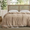 image:imageBedsure Duvet Cover Queen Size Only  Prewashed CottonLike Polyester Extra Soft All Season Bedding Includes 1 Duvet Cover 90x90 Inches with Zipper Closure Black Comforter Not Included04  Light Brown No Comforter