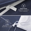image:imageBedsure Duvet Cover Queen Size Only  Prewashed CottonLike Polyester Extra Soft All Season Bedding Includes 1 Duvet Cover 90x90 Inches with Zipper Closure Black Comforter Not Included03  Navy Only Duvet Cover