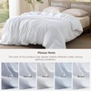 image:imageBedsure Duvet Cover Queen Size Only  Prewashed CottonLike Polyester Extra Soft All Season Bedding Includes 1 Duvet Cover 90x90 Inches with Zipper Closure Black Comforter Not Included08  Bright White No Comforter