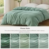 image:imageBedsure Duvet Cover Queen Size Only  Prewashed CottonLike Polyester Extra Soft All Season Bedding Includes 1 Duvet Cover 90x90 Inches with Zipper Closure Black Comforter Not Included05  Sage Green Only Duvet Cover