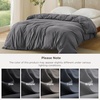 image:imageBedsure Duvet Cover Queen Size Only  Prewashed CottonLike Polyester Extra Soft All Season Bedding Includes 1 Duvet Cover 90x90 Inches with Zipper Closure Black Comforter Not Included06  Dark Grey Only Duvet Cover