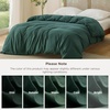image:imageBedsure Duvet Cover Queen Size Only  Prewashed CottonLike Polyester Extra Soft All Season Bedding Includes 1 Duvet Cover 90x90 Inches with Zipper Closure Black Comforter Not Included09  Forest Green No Comforter