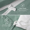image:imageBedsure Duvet Cover Queen Size Only  Prewashed CottonLike Polyester Extra Soft All Season Bedding Includes 1 Duvet Cover 90x90 Inches with Zipper Closure Black Comforter Not Included05  Sage Green Only Duvet Cover