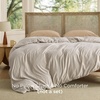 image:imageBedsure Duvet Cover Queen Size Only  Prewashed CottonLike Polyester Extra Soft All Season Bedding Includes 1 Duvet Cover 90x90 Inches with Zipper Closure Black Comforter Not Included01  Linen Only Duvet Cover