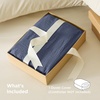 image:imageBedsure Duvet Cover Queen Size Only  Prewashed CottonLike Polyester Extra Soft All Season Bedding Includes 1 Duvet Cover 90x90 Inches with Zipper Closure Black Comforter Not Included03  Navy Only Duvet Cover