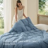 image:imageBedsure Duvet Cover Queen Size Only  Prewashed CottonLike Polyester Extra Soft All Season Bedding Includes 1 Duvet Cover 90x90 Inches with Zipper Closure Black Comforter Not Included03  Mineral Blue No Comforter