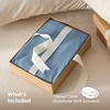 image:imageBedsure Duvet Cover Queen Size Only  Prewashed CottonLike Polyester Extra Soft All Season Bedding Includes 1 Duvet Cover 90x90 Inches with Zipper Closure Black Comforter Not Included03  Mineral Blue No Comforter