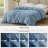 image:imageBedsure Duvet Cover Queen Size Only  Prewashed CottonLike Polyester Extra Soft All Season Bedding Includes 1 Duvet Cover 90x90 Inches with Zipper Closure Black Comforter Not Included03  Mineral Blue No Comforter