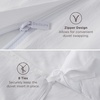 image:imageBedsure Duvet Cover Queen Size Only  Prewashed CottonLike Polyester Extra Soft All Season Bedding Includes 1 Duvet Cover 90x90 Inches with Zipper Closure Black Comforter Not Included00  White Only Duvet Cover