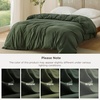 image:imageBedsure Duvet Cover Queen Size Only  Prewashed CottonLike Polyester Extra Soft All Season Bedding Includes 1 Duvet Cover 90x90 Inches with Zipper Closure Black Comforter Not Included02  Olive Green Only Duvet Cover