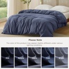 image:imageBedsure Duvet Cover Queen Size Only  Prewashed CottonLike Polyester Extra Soft All Season Bedding Includes 1 Duvet Cover 90x90 Inches with Zipper Closure Black Comforter Not Included03  Navy Only Duvet Cover