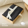 image:imageBedsure Duvet Cover Queen Size Only  Prewashed CottonLike Polyester Extra Soft All Season Bedding Includes 1 Duvet Cover 90x90 Inches with Zipper Closure Black Comforter Not Included07  Black No Comforter