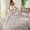 image:imageBedsure Duvet Cover Queen Size Only  Prewashed CottonLike Polyester Extra Soft All Season Bedding Includes 1 Duvet Cover 90x90 Inches with Zipper Closure Black Comforter Not Included01  Linen Only Duvet Cover