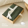 image:imageBedsure Duvet Cover Queen Size Only  Prewashed CottonLike Polyester Extra Soft All Season Bedding Includes 1 Duvet Cover 90x90 Inches with Zipper Closure Black Comforter Not Included02  Olive Green Only Duvet Cover