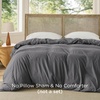 image:imageBedsure Duvet Cover Queen Size Only  Prewashed CottonLike Polyester Extra Soft All Season Bedding Includes 1 Duvet Cover 90x90 Inches with Zipper Closure Black Comforter Not Included06  Dark Grey Only Duvet Cover