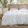 image:imageBedsure Duvet Cover Queen Size Only  Prewashed CottonLike Polyester Extra Soft All Season Bedding Includes 1 Duvet Cover 90x90 Inches with Zipper Closure Black Comforter Not Included08  Bright White No Comforter