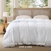 image:imageBedsure Duvet Cover Queen Size Only  Prewashed CottonLike Polyester Extra Soft All Season Bedding Includes 1 Duvet Cover 90x90 Inches with Zipper Closure Black Comforter Not Included00  White Only Duvet Cover