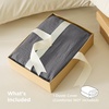 image:imageBedsure Duvet Cover Queen Size Only  Prewashed CottonLike Polyester Extra Soft All Season Bedding Includes 1 Duvet Cover 90x90 Inches with Zipper Closure Black Comforter Not Included06  Dark Grey Only Duvet Cover
