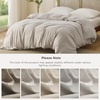 image:imageBedsure Duvet Cover Queen Size Only  Prewashed CottonLike Polyester Extra Soft All Season Bedding Includes 1 Duvet Cover 90x90 Inches with Zipper Closure Black Comforter Not Included01  Linen Only Duvet Cover