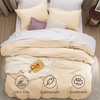 image:imageBedsure Duvet Cover Queen Size with Fitted Sheet  4 Pieces Prewashed Polyester Soft Bedding Set Includes 1 Duvet Cover 90x90 with Zipper Closure 2 Pillow Shams 1 Fitted Sheet Bright White18  Alabaster Gleam No Comforter