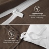 image:imageBedsure Duvet Cover Queen Size with Fitted Sheet  4 Pieces Prewashed Polyester Soft Bedding Set Includes 1 Duvet Cover 90x90 with Zipper Closure 2 Pillow Shams 1 Fitted Sheet Bright White02  Dark Brown No Comforter