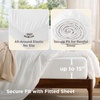 image:imageBedsure Duvet Cover Queen Size with Fitted Sheet  4 Pieces Prewashed Polyester Soft Bedding Set Includes 1 Duvet Cover 90x90 with Zipper Closure 2 Pillow Shams 1 Fitted Sheet Bright White00  White No Comforter