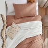 image:imageBedsure Duvet Cover Queen Size with Fitted Sheet  4 Pieces Prewashed Polyester Soft Bedding Set Includes 1 Duvet Cover 90x90 with Zipper Closure 2 Pillow Shams 1 Fitted Sheet Bright White02  Mocha Mousse No Comforter