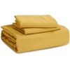 image:imageBedsure Duvet Cover Queen Size with Fitted Sheet  4 Pieces Prewashed Polyester Soft Bedding Set Includes 1 Duvet Cover 90x90 with Zipper Closure 2 Pillow Shams 1 Fitted Sheet Bright White08  Mustard Yellow No Comforter
