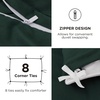 image:imageBedsure Duvet Cover Queen Size with Fitted Sheet  4 Pieces Prewashed Polyester Soft Bedding Set Includes 1 Duvet Cover 90x90 with Zipper Closure 2 Pillow Shams 1 Fitted Sheet Bright White01  Forest Green No Comforter