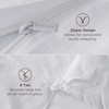 image:imageBedsure Duvet Cover Queen Size with Fitted Sheet  4 Pieces Prewashed Polyester Soft Bedding Set Includes 1 Duvet Cover 90x90 with Zipper Closure 2 Pillow Shams 1 Fitted Sheet Bright White02  Bright White No Comforter