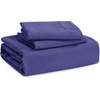 image:imageBedsure Duvet Cover Queen Size with Fitted Sheet  4 Pieces Prewashed Polyester Soft Bedding Set Includes 1 Duvet Cover 90x90 with Zipper Closure 2 Pillow Shams 1 Fitted Sheet Bright White01  Skipper Blue No Comforter
