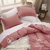 image:imageBedsure Duvet Cover Queen Size with Fitted Sheet  4 Pieces Prewashed Polyester Soft Bedding Set Includes 1 Duvet Cover 90x90 with Zipper Closure 2 Pillow Shams 1 Fitted Sheet Bright White09  Pink Clay No Comforter