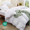 image:imageBedsure Duvet Cover Queen Size with Fitted Sheet  4 Pieces Prewashed Polyester Soft Bedding Set Includes 1 Duvet Cover 90x90 with Zipper Closure 2 Pillow Shams 1 Fitted Sheet Bright White02  Bright White No Comforter