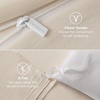 image:imageBedsure Duvet Cover Queen Size with Fitted Sheet  4 Pieces Prewashed Polyester Soft Bedding Set Includes 1 Duvet Cover 90x90 with Zipper Closure 2 Pillow Shams 1 Fitted Sheet Bright White02  Cream No Comforter