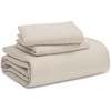 image:imageBedsure Duvet Cover Queen Size with Fitted Sheet  4 Pieces Prewashed Polyester Soft Bedding Set Includes 1 Duvet Cover 90x90 with Zipper Closure 2 Pillow Shams 1 Fitted Sheet Bright White02  Linen No Comforter
