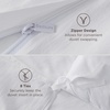 image:imageBedsure Duvet Cover Queen Size with Fitted Sheet  4 Pieces Prewashed Polyester Soft Bedding Set Includes 1 Duvet Cover 90x90 with Zipper Closure 2 Pillow Shams 1 Fitted Sheet Bright White00  White No Comforter