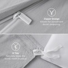 image:imageBedsure Duvet Cover Queen Size with Fitted Sheet  4 Pieces Prewashed Polyester Soft Bedding Set Includes 1 Duvet Cover 90x90 with Zipper Closure 2 Pillow Shams 1 Fitted Sheet Bright White04  Light Grey No Comforter