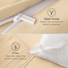 image:imageBedsure Duvet Cover Queen Size with Fitted Sheet  4 Pieces Prewashed Polyester Soft Bedding Set Includes 1 Duvet Cover 90x90 with Zipper Closure 2 Pillow Shams 1 Fitted Sheet Bright White18  Alabaster Gleam No Comforter