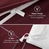 image:imageBedsure Duvet Cover Queen Size with Fitted Sheet  4 Pieces Prewashed Polyester Soft Bedding Set Includes 1 Duvet Cover 90x90 with Zipper Closure 2 Pillow Shams 1 Fitted Sheet Bright White10  Burgundy No Comforter