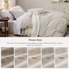 image:imageBedsure Duvet Cover Queen Size with Fitted Sheet  4 Pieces Prewashed Polyester Soft Bedding Set Includes 1 Duvet Cover 90x90 with Zipper Closure 2 Pillow Shams 1 Fitted Sheet Bright White02  Linen No Comforter